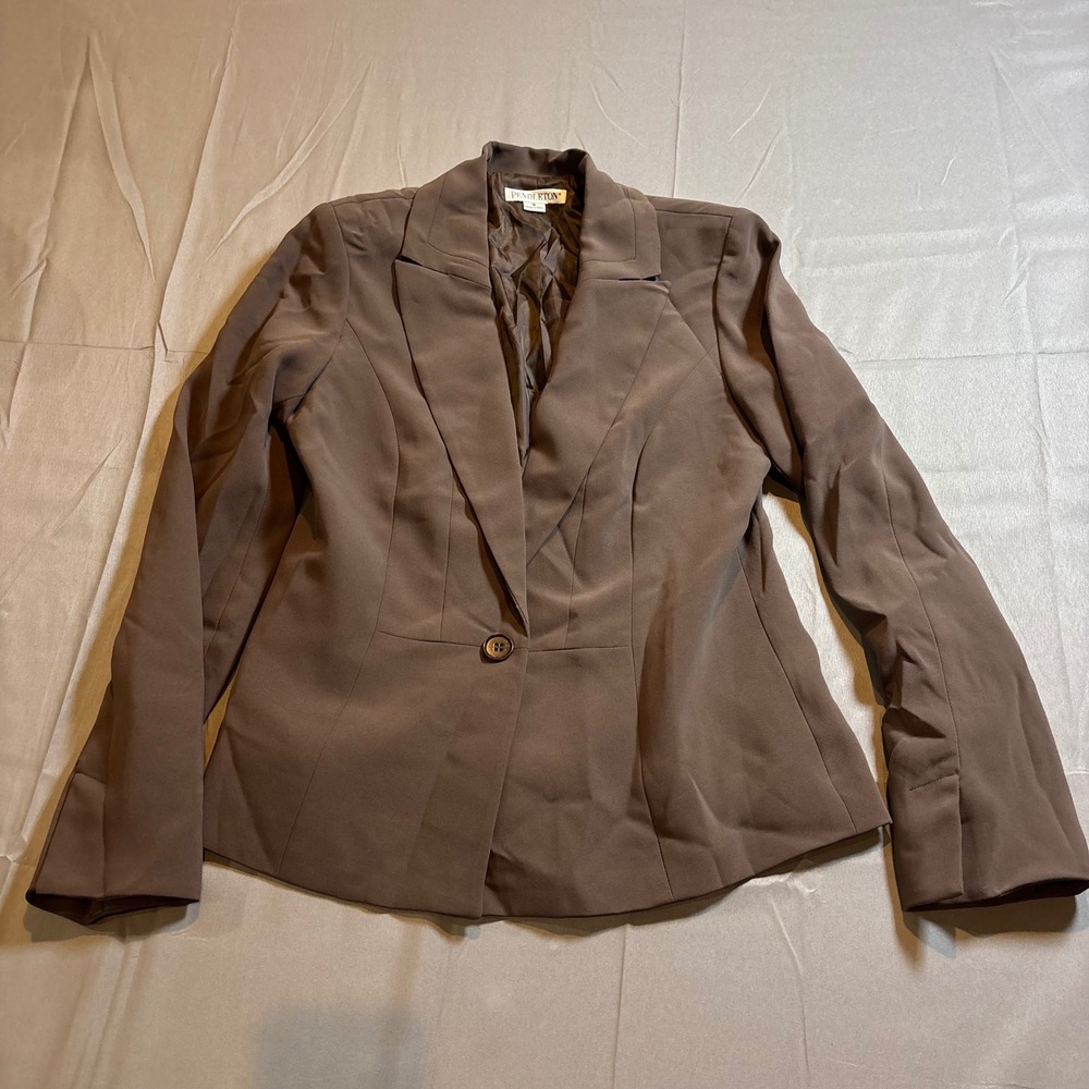 Pendleton Women's Brown/ Olive Green Button Blaze… - image 1